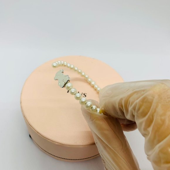 Tous Silver Bear Bracelet with pearls - Picture 5 of 7